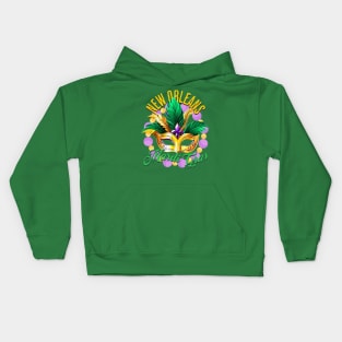 New Orleans Mardi Gras Souvenir for Mardi Parties Costume Kids Hoodie